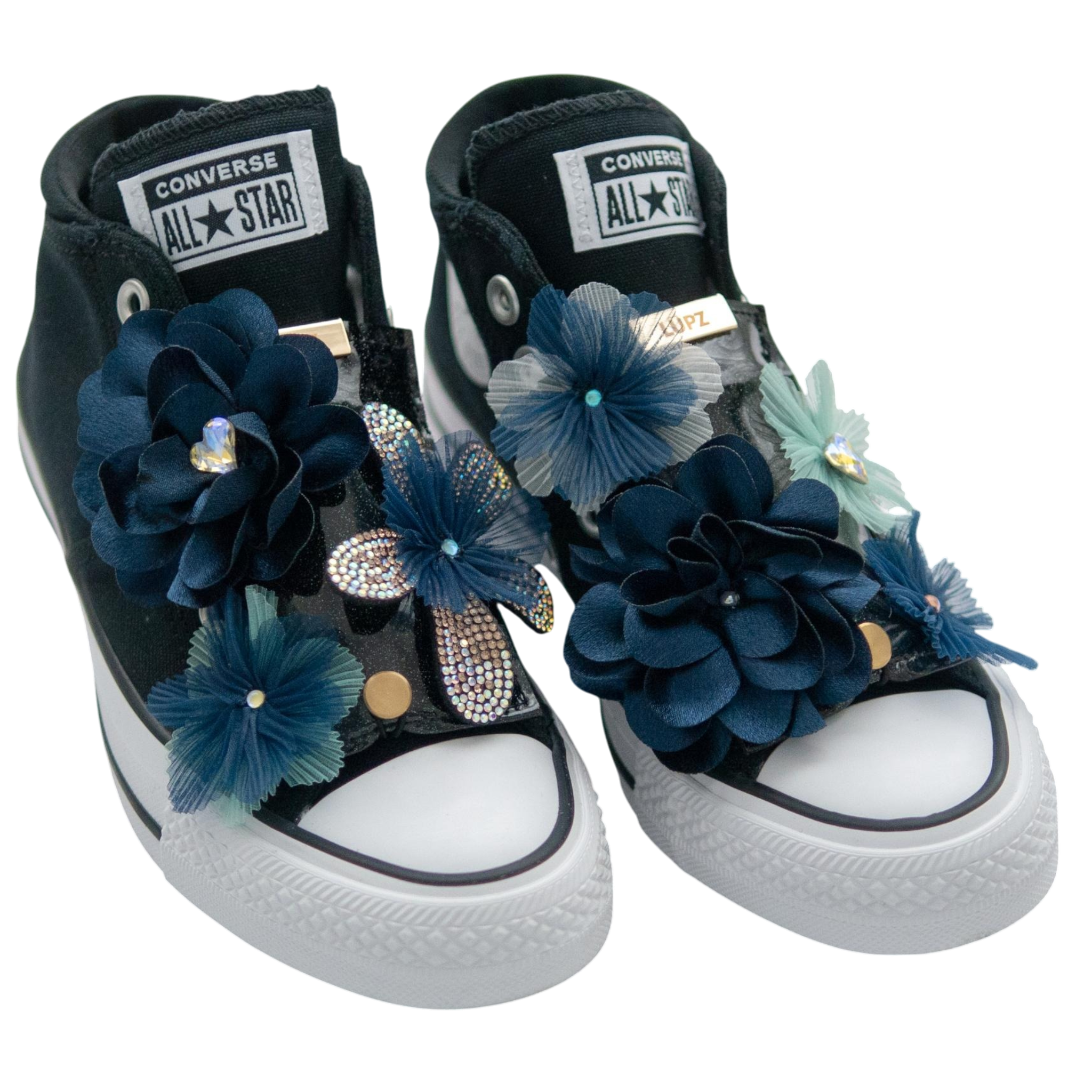 LUPZ decorative shoe accessory on white sneakers